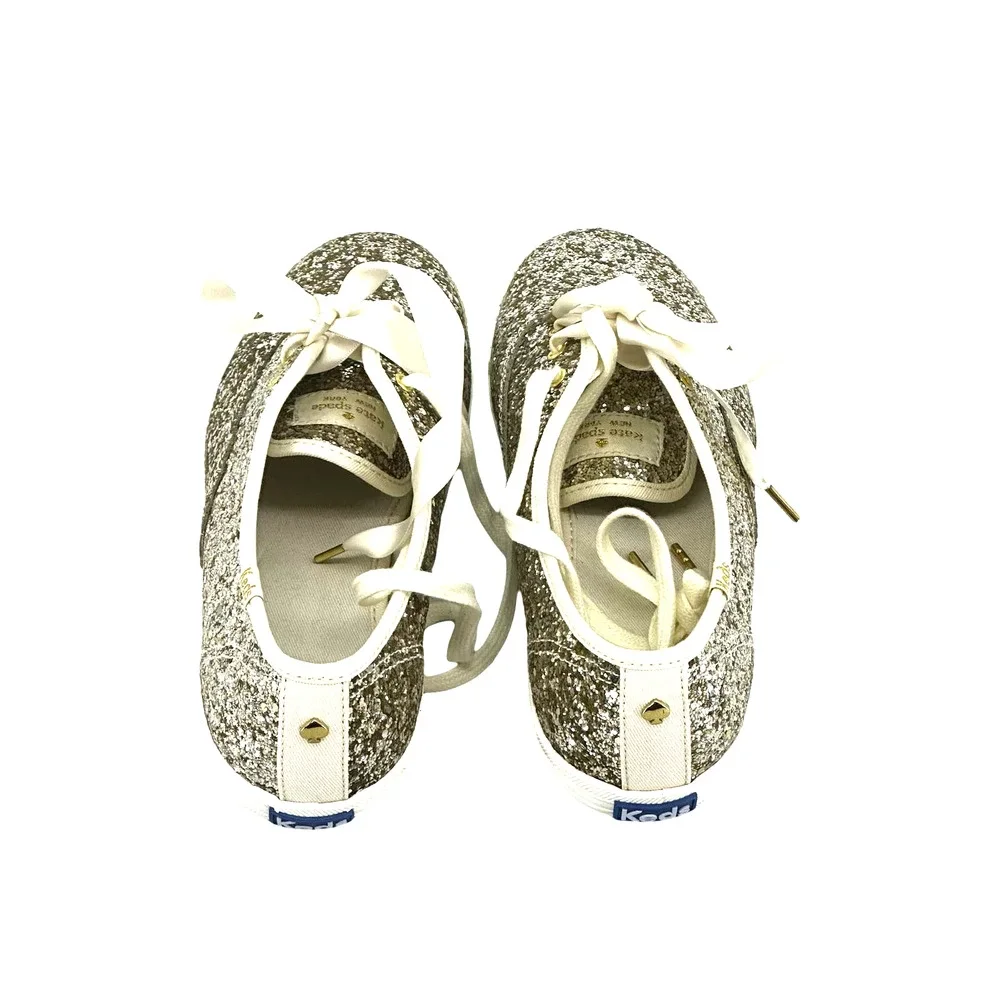 Keds X Kate Spade New York Glitter Sneakers Stylish Comfy Glam Chic Size 8 - Picture 4 of 10